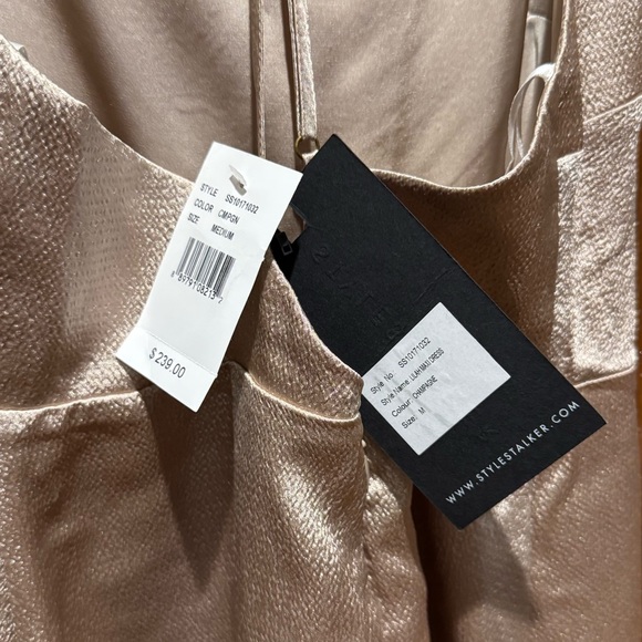 NWT Style Stalker Elegant Champagne Evening Gown - Picture 3 of 3